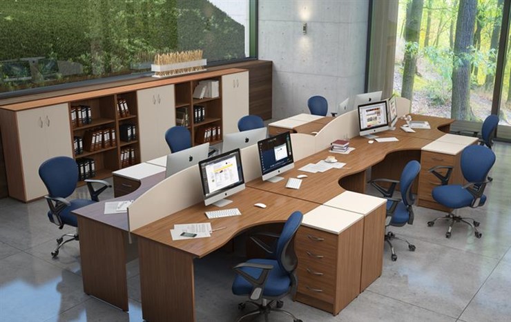 Офисный комплект мебели IMAGO книжные шкафы, 4 рабочих места в Петрозаводске - изображение 4
